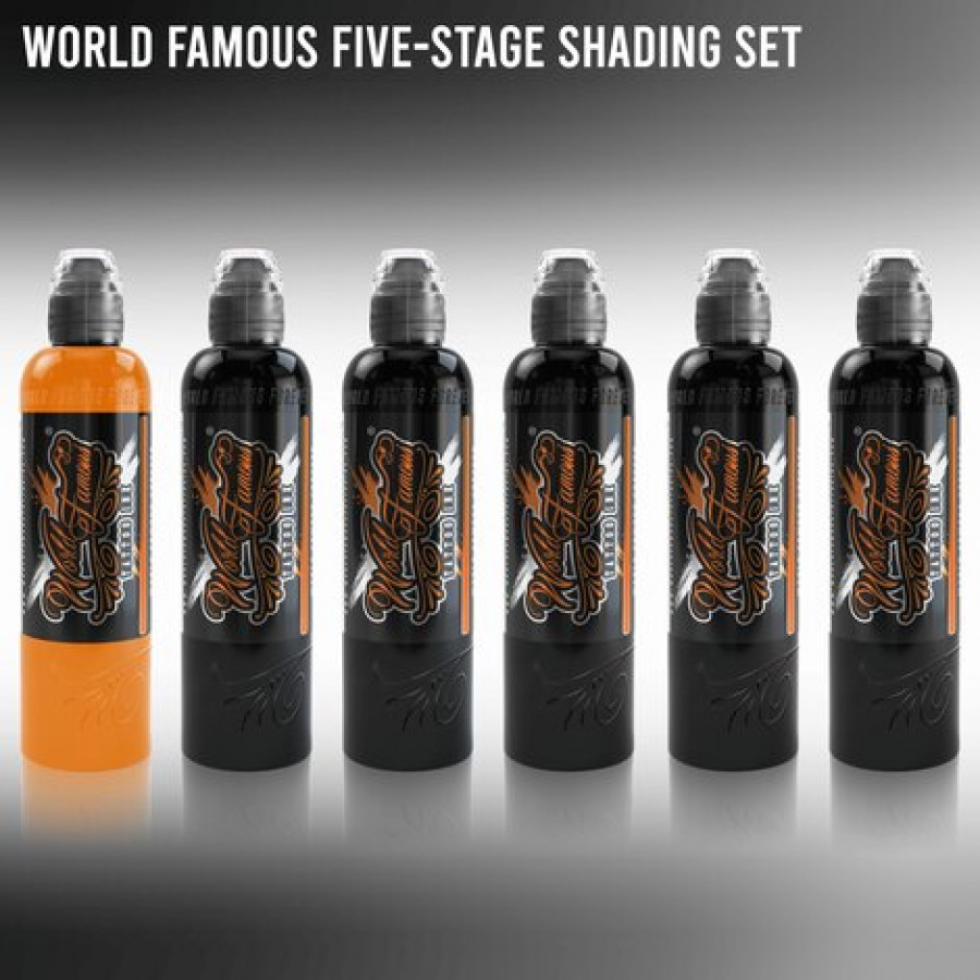 Краска World Famous Tattoo Ink FIVE-STAGE SHADING SET - 6шт